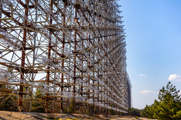 duga soviet military radar array to detect incoming nuclear war heads during the cold war,...
