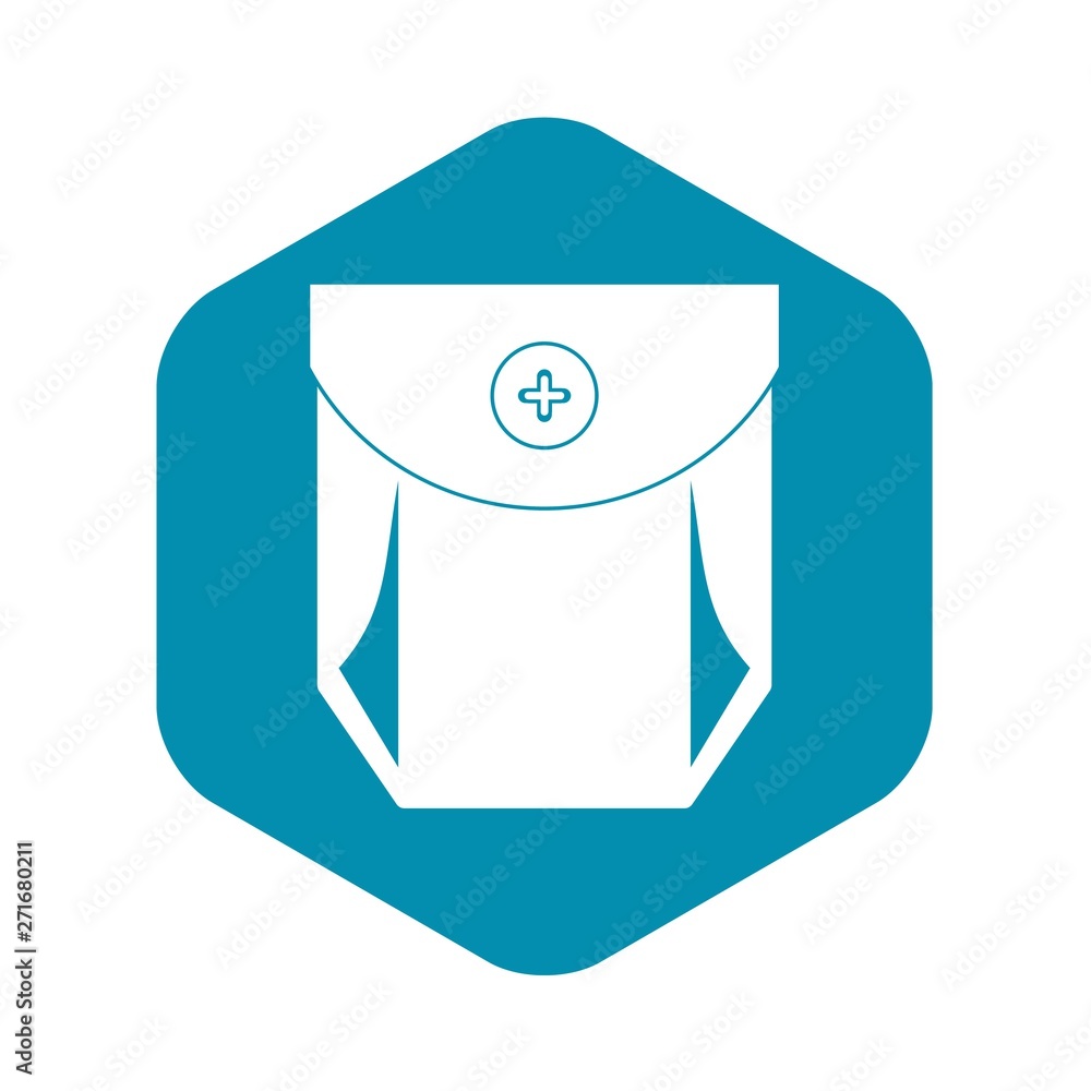 Poster jeans pocket with button icon. simple illustration of jeans pocket with button vector icon for web