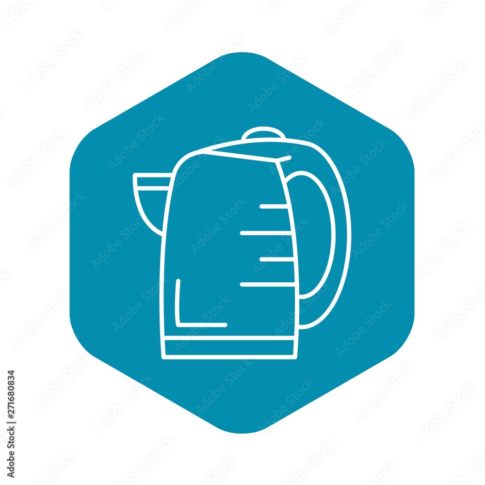 Aufkleber transparent kettle icon. outline transparent kettle vector icon for web design isolated on white bac