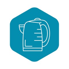 Transparent kettle icon. Outline transparent kettle vector icon for web design isolated on white background