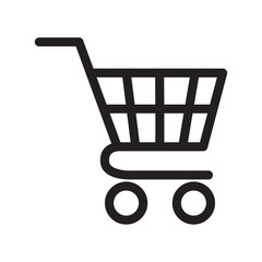 Shopping cart icon line vector illustration isolated