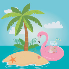 Fototapeta na wymiar Summer and vacation icon set design