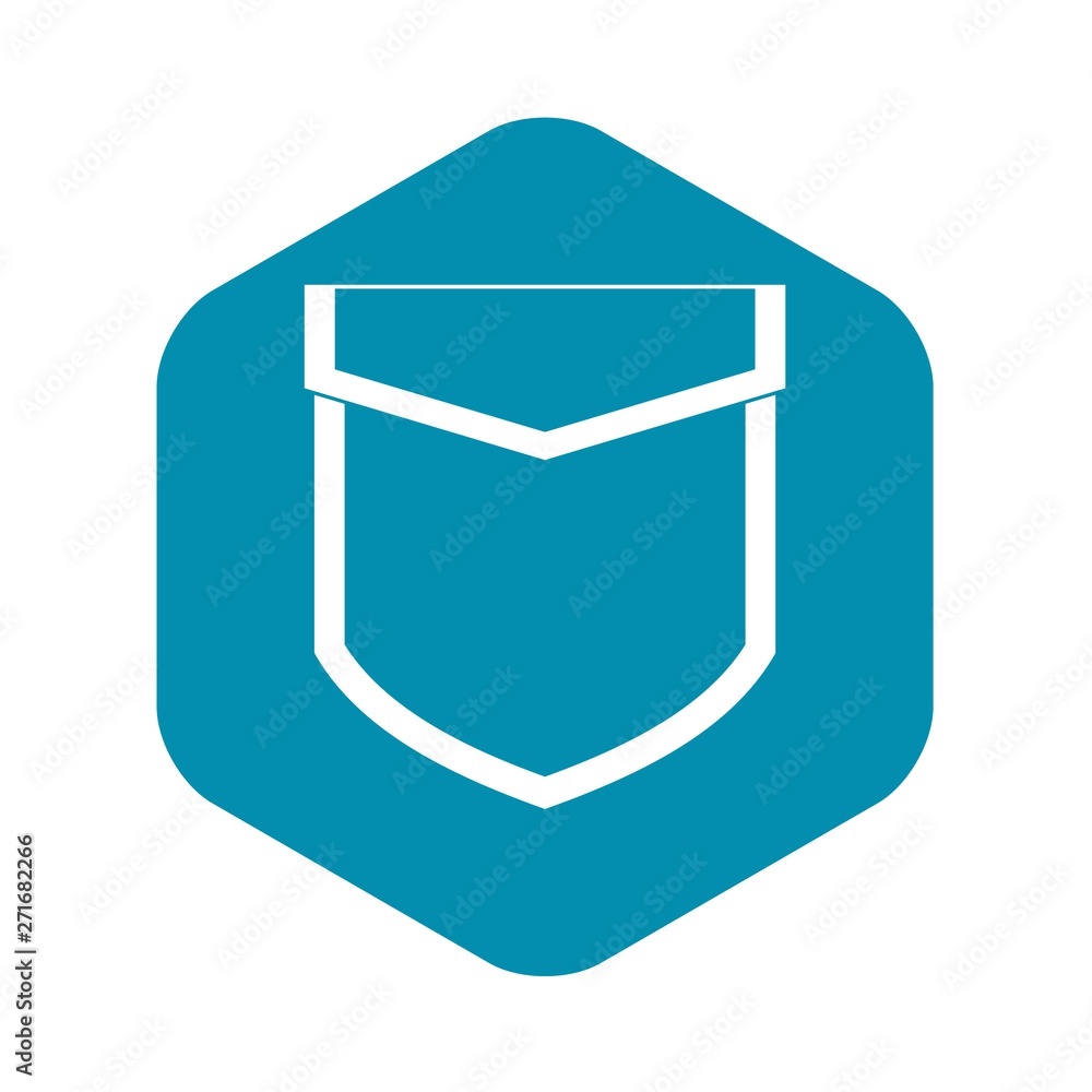 Poster pocket with valve icon. simple illustration of pocket with valve vector icon for web