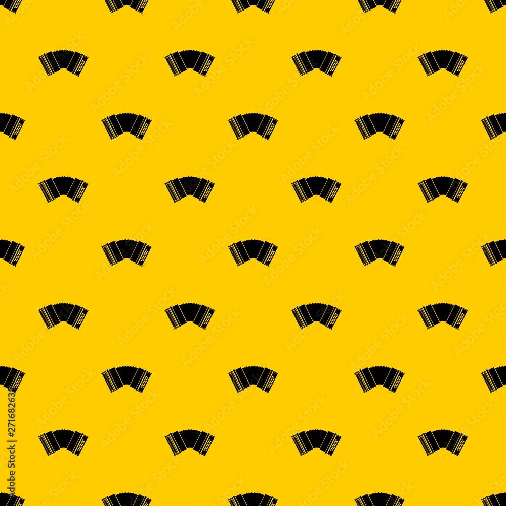 Poster accordion pattern seamless vector repeat geometric yellow for any design