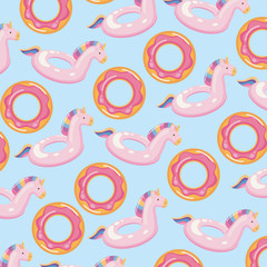 donut and unicorn float pattern