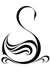 S is like a swan: use it for tattoos and monograms.