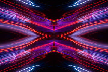 Pattern of purple dynamic neon lines. Modern background. Art concept