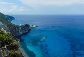 Plakat View of the rocky shores of Lefkada.