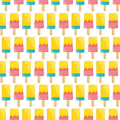 delicious ice creams pattern background