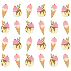 Summer and delicious ice cream background