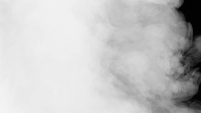 Smoke Transition from Black to White. Ver.5. A jet of white smoke creates an elegant transition between frames with the blending mode "Stencil Luma" and other methods