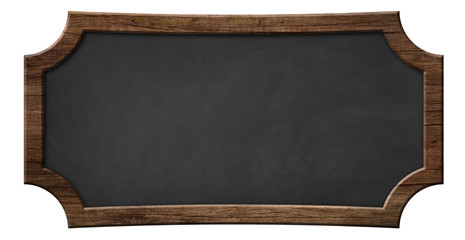 Decorative blackboard with dark wooden frame