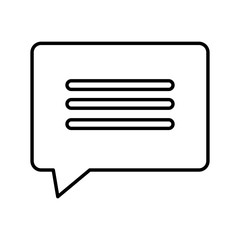 speech bubble message isolated icon