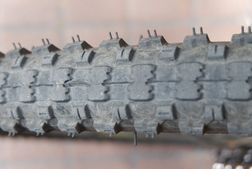 Rubber wheel of a bicycle