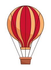 Naklejka premium air balloon icon cartoon isolated