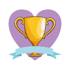 trophy cup icon cartoon isolated
