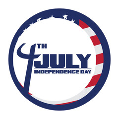 4th of July banner. Independence day - Vector