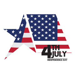 4th of July banner. Independence day - Vector