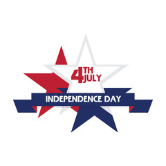4th of July banner. Independence day - Vector