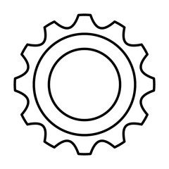 gear machine settings isolated icon