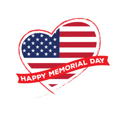Memorial day banner. Flag of United states - Vector