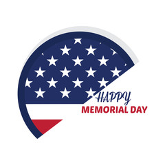 Memorial day banner. Flag of United states - Vector