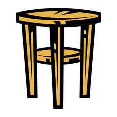 Stool Chair Seating Furniture Illustration