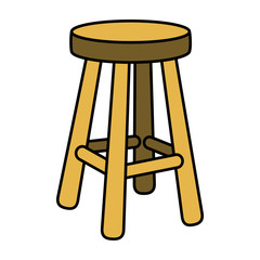 Stool Chair Seating Furniture Illustration