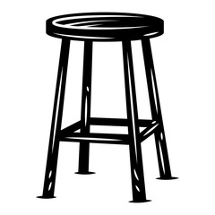 Stool Chair Seating Furniture Illustration