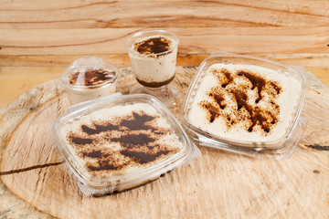 Tasty milk dessert made with coffee
