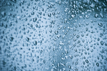 Clear Blue Water Droplets Background Texture