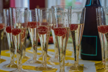 glasses of champagne