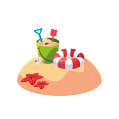 summer sand beach with float scene