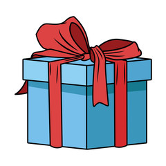 gift box icon cartoon isolated