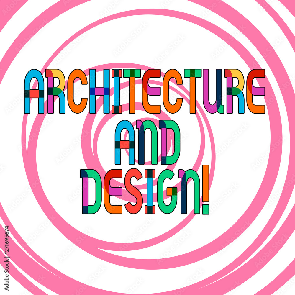 Poster conceptual hand writing showing architecture and design. business photo showcasing set of procedures
