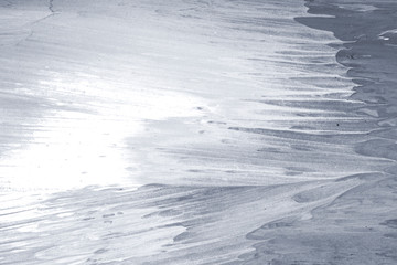 Gray paint on canvas