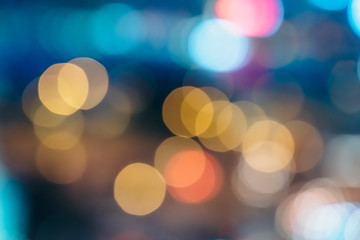 Light night city bokeh abstract background