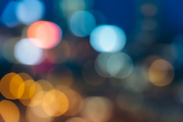 Light night city bokeh abstract background