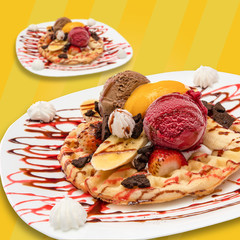 Helado de crema, helado de sabores, Frozen , helado fondo de color