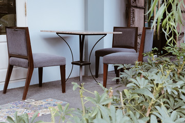 chair & table on terrace patio