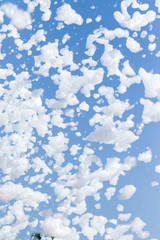 soap foam against the sky