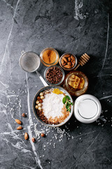 Rice pudding with honey and cinnamon