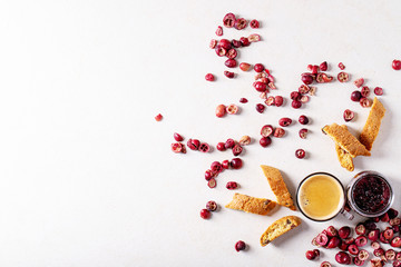 Cantucci cookies and coffee