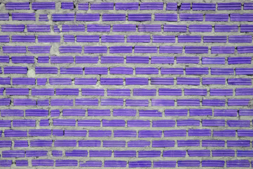 Purple brick wall background for background
