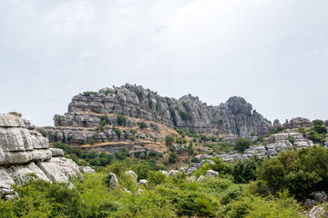 Naklejka premium El Torcal de Antequera Natural Area located in the Malaga province of Spain.