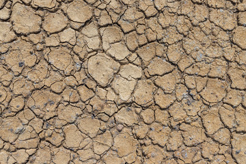 Brown dry soil or cracked ground texture background.