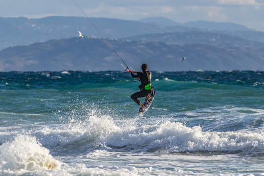 kitesurfer in action