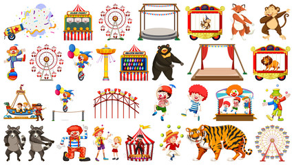 Set of circus element
