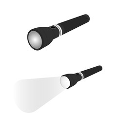 Flashlight, isolated, vector graphics