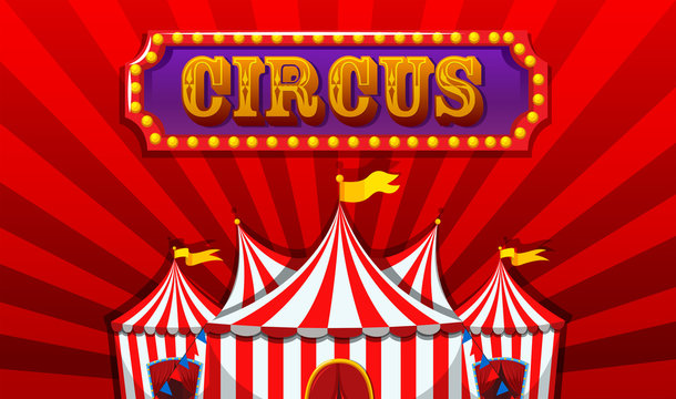 A fantasy circus banner